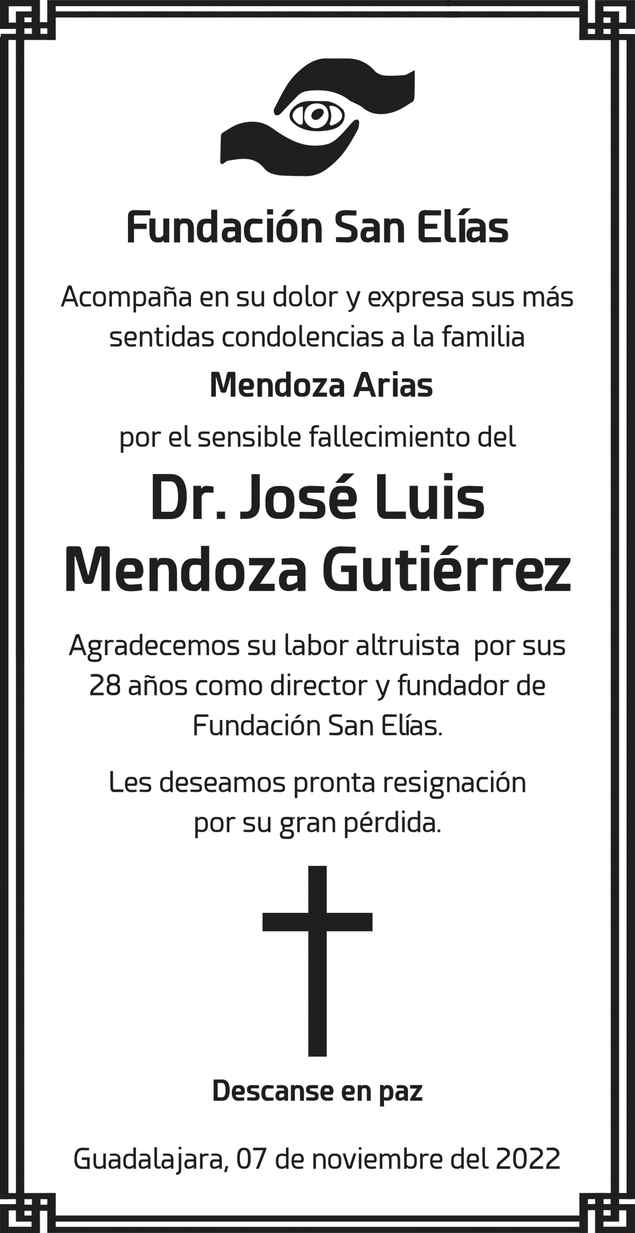 Jos Luis Mendoza Guti Rrez Obituario Esquela